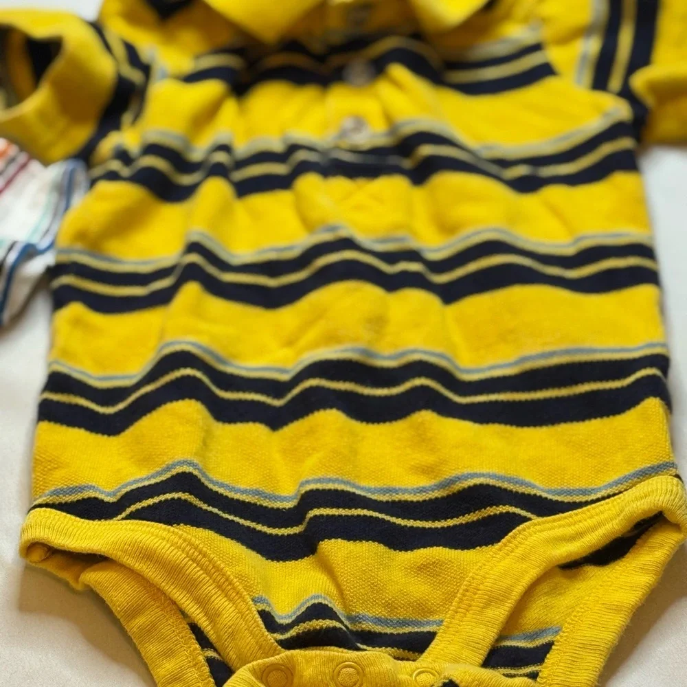 Wonderkids Vibrant Striped Onesies, (Size 12 Months), 2 Baby Outfits - Picture 9 of 11